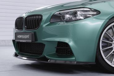 CSR Frontspoiler | Cup-Spoilerlippe mit ABE für BMW 5er F10 / F11 M-Paket CSL412-C Carbon Look Hochglanz (keine Lackierung erforderlich)