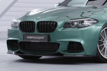 CSR Frontspoiler | Cup-Spoilerlippe mit ABE für BMW 5er F10 / F11 M-Paket CSL412-C Carbon Look Hochglanz (keine Lackierung erforderlich)