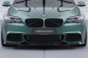 CSR Frontspoiler | Cup-Spoilerlippe mit ABE für BMW 5er F10 / F11 M-Paket CSL412-C Carbon Look Hochglanz (keine Lackierung erforderlich)