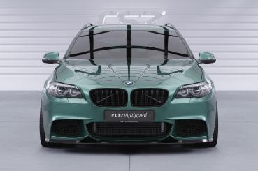 CSR Frontspoiler | Cup-Spoilerlippe mit ABE für BMW 5er F10 / F11 M-Paket CSL412-C Carbon Look Hochglanz (keine Lackierung erforderlich)
