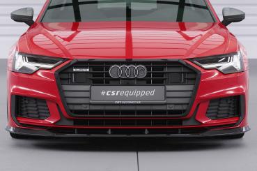 CSR Frontspoiler | Cup-Spoilerlippe mit ABE für Audi A6 S-Line / S6 C8 (Typ 4K/F2) CSL413-C Carbon Look Hochglanz (keine Lackierung erforderlich)