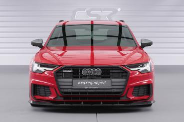 CSR Frontspoiler | Cup-Spoilerlippe mit ABE für Audi A6 S-Line / S6 C8 (Typ 4K/F2) CSL413-C Carbon Look Hochglanz (keine Lackierung erforderlich)