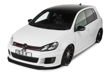 CSR Frontspoiler | Cup-Spoilerlippe mit ABE für VW Golf 6 GTI Edition 35 CSL415-C Carbon Look Hochglanz (keine Lackierung erforderlich)