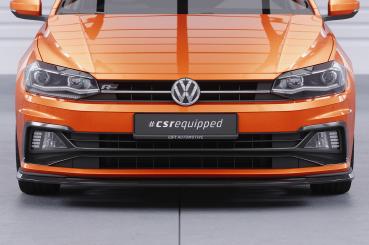 CSR Frontspoiler | Cup-Spoilerlippe mit ABE für VW Polo VI 2G (Typ AW) GTI / R-Line CSL425-G Glossy schwarz Hochglanz (keine Lackierung erforderlich)