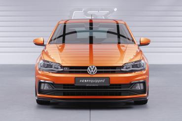 CSR Frontspoiler | Cup-Spoilerlippe mit ABE für VW Polo VI 2G (Typ AW) GTI / R-Line CSL425-G Glossy schwarz Hochglanz (keine Lackierung erforderlich)