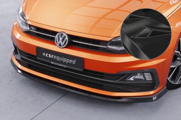 CSR Frontspoiler | Cup-Spoilerlippe mit ABE für VW Polo VI 2G (Typ AW) GTI / R-Line CSL425-G Glossy schwarz Hochglanz (keine Lackierung erforderlich)