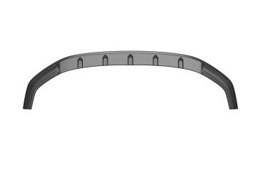 CSR Frontspoiler | Cup-Spoilerlippe mit ABE für VW Polo VI 2G (Typ AW) GTI / R-Line CSL425-G Glossy schwarz Hochglanz (keine Lackierung erforderlich)