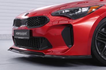 CSR Frontspoiler | Cup-Spoilerlippe mit ABE für Kia Stinger GT CSL426-S strukturiert schwarz matt (keine Lackierung erforderlich)
