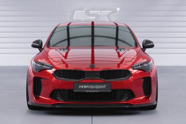 CSR Frontspoiler | Cup-Spoilerlippe mit ABE für Kia Stinger GT CSL426-S strukturiert schwarz matt (keine Lackierung erforderlich)