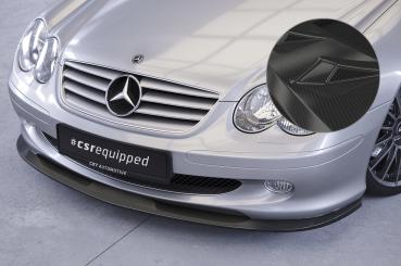 CSR Frontspoiler | Cup-Spoilerlippe mit ABE für Mercedes-Benz SL-Klasse R230 CSL427-C Carbon Look Hochglanz (keine Lackierung erforderlich)