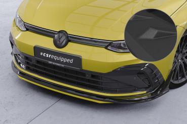 CSR Frontspoiler | Cup-Spoilerlippe mit ABE für VW Golf 8 GTI, GTD, GTE, R-Line CSL429-S strukturiert schwarz matt (keine Lackierung erforderlich)