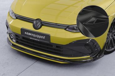 CSR Frontspoiler | Cup-Spoilerlippe mit ABE für VW Golf 8 GTI, GTD, GTE, R-Line CSL429-G Glossy schwarz Hochglanz (keine Lackierung erforderlich)