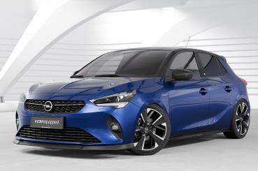 CSR Frontspoiler | Cup-Spoilerlippe mit ABE für Opel Corsa F CSL435-S strukturiert schwarz matt (keine Lackierung erforderlich)