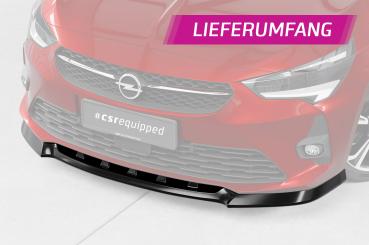 CSR Frontspoiler | Cup-Spoilerlippe mit ABE für Opel Corsa F GS-Line CSL436-S strukturiert schwarz matt (keine Lackierung erforderlich)