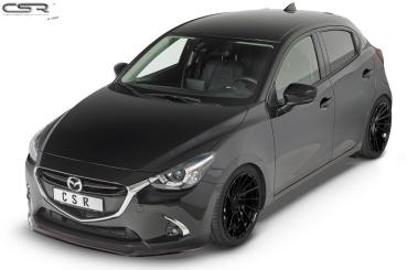 CSR Frontspoiler | Cup-Spoilerlippe mit ABE für Mazda 2 (Typ DJ) CSL437-G Glossy schwarz Hochglanz (keine Lackierung erforderlich)