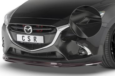 CSR Frontspoiler | Cup-Spoilerlippe mit ABE für Mazda 2 (Typ DJ) CSL437-G Glossy schwarz Hochglanz (keine Lackierung erforderlich)