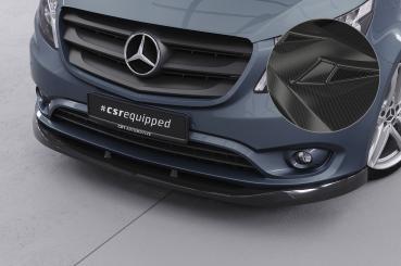 CSR Frontspoiler | Cup-Spoilerlippe mit ABE für Mercedes-Benz Vito 447 CSL439-C Carbon Look Hochglanz (keine Lackierung erforderlich)