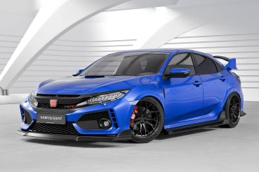 CSR Frontspoiler | Cup-Spoilerlippe mit ABE für Honda Civic FK8 Type R CSL440-S strukturiert schwarz matt (keine Lackierung erforderlich)