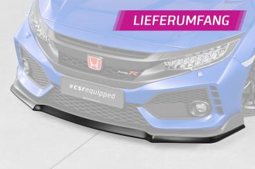 CSR Frontspoiler | Cup-Spoilerlippe mit ABE für Honda Civic FK8 Type R CSL440-S strukturiert schwarz matt (keine Lackierung erforderlich)