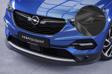 CSR Frontspoiler | Cup-Spoilerlippe mit ABE für Opel Grandland X CSL441-C Carbon Look Hochglanz (keine Lackierung erforderlich)