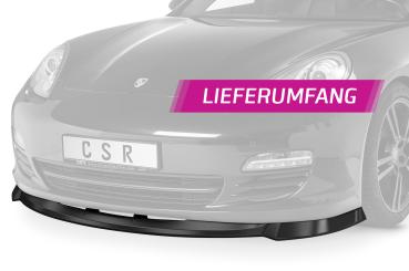 CSR Frontspoiler | Cup-Spoilerlippe mit ABE für Porsche Panamera 970 CSL445-S strukturiert schwarz matt (keine Lackierung erforderlich)