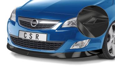 CSR Frontspoiler | Cup-Spoilerlippe mit ABE für Opel Astra J CSL447-C Carbon Look Hochglanz (keine Lackierung erforderlich)