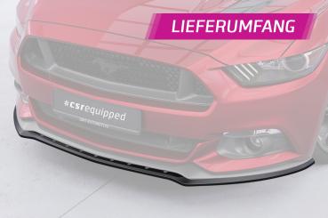 CSR Frontspoiler | Cup-Spoilerlippe mit ABE für Ford Mustang VI CSL448-G Glossy schwarz Hochglanz (keine Lackierung erforderlich)