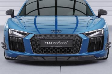 CSR Frontspoiler | Cup-Spoilerlippe mit ABE für Audi R8 (Typ 4S) CSL451-G Glossy schwarz Hochglanz (keine Lackierung erforderlich)