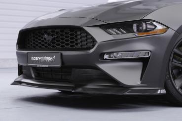 CSR Frontspoiler | Cup-Spoilerlippe mit ABE für Ford Mustang VI CSL452-G Glossy schwarz Hochglanz (keine Lackierung erforderlich)