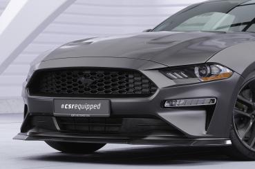 CSR Frontspoiler | Cup-Spoilerlippe mit ABE für Ford Mustang VI CSL452-G Glossy schwarz Hochglanz (keine Lackierung erforderlich)