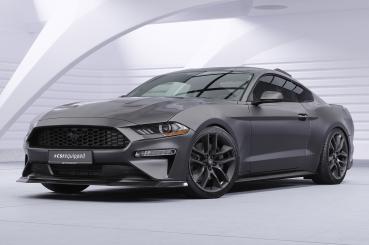 CSR Frontspoiler | Cup-Spoilerlippe mit ABE für Ford Mustang VI CSL452-G Glossy schwarz Hochglanz (keine Lackierung erforderlich)