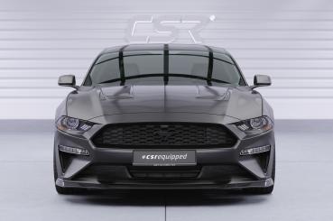 CSR Frontspoiler | Cup-Spoilerlippe mit ABE für Ford Mustang VI CSL452-G Glossy schwarz Hochglanz (keine Lackierung erforderlich)