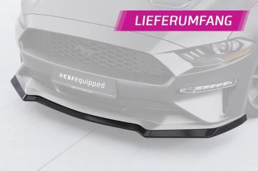 CSR Frontspoiler | Cup-Spoilerlippe mit ABE für Ford Mustang VI CSL452-G Glossy schwarz Hochglanz (keine Lackierung erforderlich)