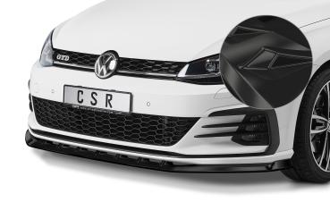 CSR Frontspoiler | Cup-Spoilerlippe mit ABE für VW Golf 7 GTI / GTD CSL459-G Glossy schwarz Hochglanz (keine Lackierung erforderlich)