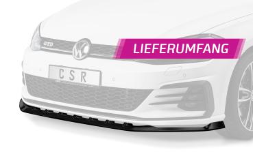 CSR Frontspoiler | Cup-Spoilerlippe mit ABE für VW Golf 7 GTI / GTD CSL459-G Glossy schwarz Hochglanz (keine Lackierung erforderlich)