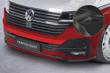 CSR Frontspoiler | Cup-Spoilerlippe mit ABE für VW T6.1 Bus CSL464-C Carbon Look Hochglanz (keine Lackierung erforderlich)