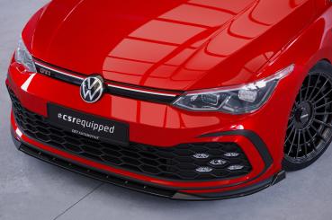 CSR Frontspoiler | Cup-Spoilerlippe mit ABE für VW Golf 8 (Typ CD) GTI/GTD/GTE/R-Line CSL466-C Carbon Look Hochglanz (keine Lackierung erforderlich)