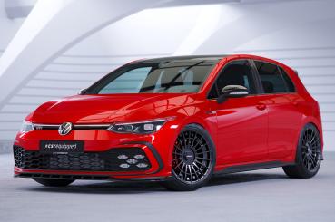 CSR Frontspoiler | Cup-Spoilerlippe mit ABE für VW Golf 8 (Typ CD) GTI/GTD/GTE/R-Line CSL466-C Carbon Look Hochglanz (keine Lackierung erforderlich)