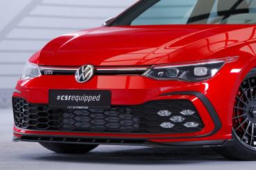CSR Frontspoiler | Cup-Spoilerlippe mit ABE für VW Golf 8 (Typ CD) GTI/GTD/GTE/R-Line CSL466-C Carbon Look Hochglanz (keine Lackierung erforderlich)