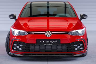 CSR Frontspoiler | Cup-Spoilerlippe mit ABE für VW Golf 8 (Typ CD) GTI/GTD/GTE/R-Line CSL466-C Carbon Look Hochglanz (keine Lackierung erforderlich)