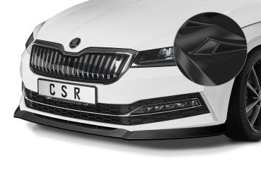 CSR Frontspoiler | Cup-Spoilerlippe mit ABE für Skoda Superb III (Typ 3V) CSL468-G Glossy schwarz Hochglanz (keine Lackierung erforderlich)