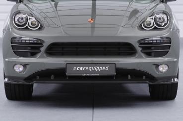 CSR Frontspoiler | Cup-Spoilerlippe mit ABE für Porsche Cayenne Typ 92A CSL470-G Glossy schwarz Hochglanz (keine Lackierung erforderlich)