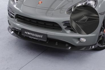 CSR Frontspoiler | Cup-Spoilerlippe mit ABE für Porsche Cayenne Typ 92A CSL470-C Carbon Look Hochglanz (keine Lackierung erforderlich)