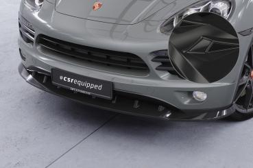CSR Frontspoiler | Cup-Spoilerlippe mit ABE für Porsche Cayenne Typ 92A CSL470-G Glossy schwarz Hochglanz (keine Lackierung erforderlich)