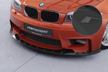 CSR Frontspoiler | Cup-Spoilerlippe mit ABE für BMW 1er E82 M Coupe CSL471-S strukturiert schwarz matt (keine Lackierung erforderlich)