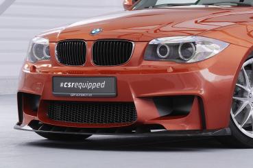 CSR Frontspoiler | Cup-Spoilerlippe mit ABE für BMW 1er E82 M Coupe CSL471-C Carbon Look Hochglanz (keine Lackierung erforderlich)