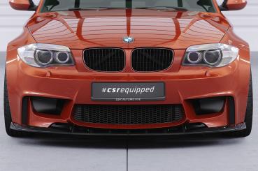 CSR Frontspoiler | Cup-Spoilerlippe mit ABE für BMW 1er E82 M Coupe CSL471-C Carbon Look Hochglanz (keine Lackierung erforderlich)