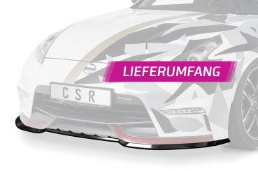 CSR Frontspoiler | Cup-Spoilerlippe mit ABE für Nissan 370Z Nismo CSL472-G Glossy schwarz Hochglanz (keine Lackierung erforderlich)