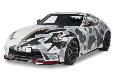CSR Frontspoiler | Cup-Spoilerlippe mit ABE für Nissan 370Z Nismo CSL472-G Glossy schwarz Hochglanz (keine Lackierung erforderlich)