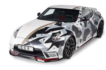 CSR Frontspoiler | Cup-Spoilerlippe mit ABE für Nissan 370Z Nismo CSL472-G Glossy schwarz Hochglanz (keine Lackierung erforderlich)